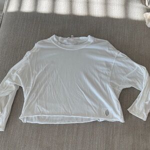 Free People Movement White Long Sleeve Women's Top